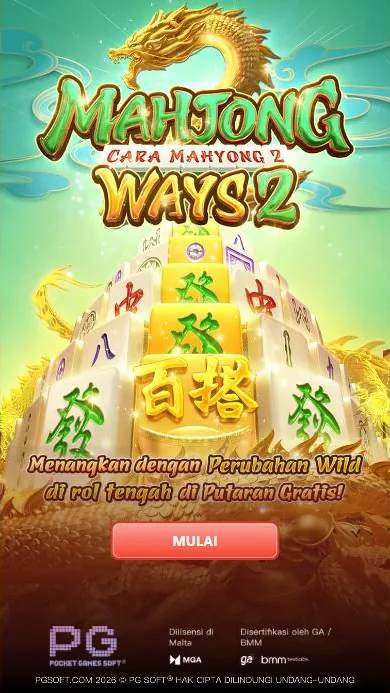 Mahjong Ways 2 layar awal dengan logo MGA dan sertifikasi GA BMM Mahjong Ways 2 layar awal dengan logo MGA dan sertifikasi GA BMM